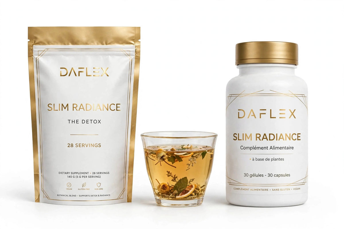 Kit DAFLEXSLIMRADIANCE  Duo infusion Botanique 28 jours + 30 Gélules à Base de plantes