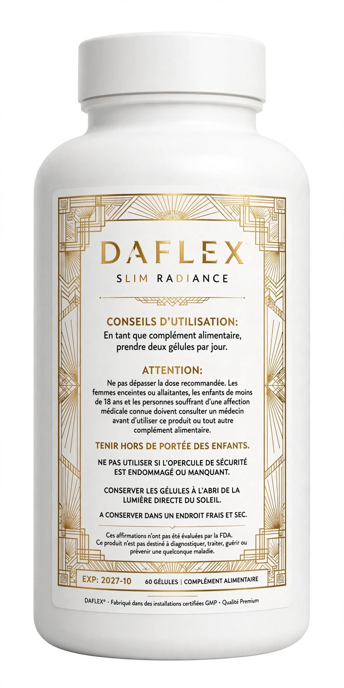 Kit Daflexslim Routine confort Abdominal- Thé détox 28 jours + 60 gélules Légèreté cure 28 jours