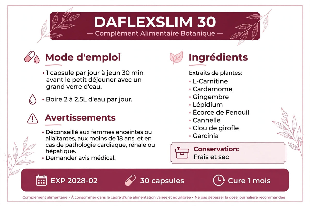 Kit DAFLEXSLIMRADIANCE  Duo infusion Botanique 28 jours + 30 Gélules à Base de plantes