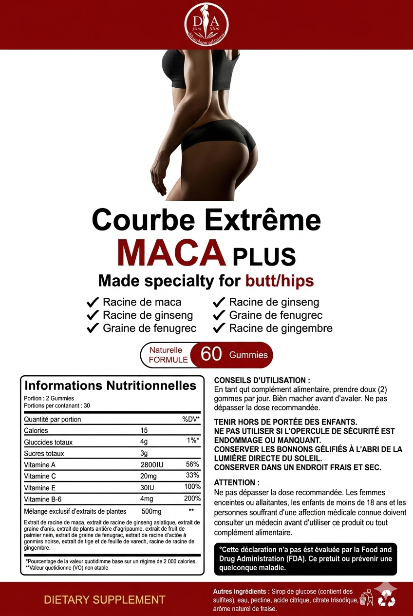 Gummies Courbes Sublimes - Formule Galbe et Silhouette Sculptée